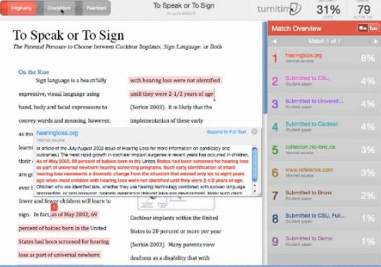 plagiarism checker for turnitin